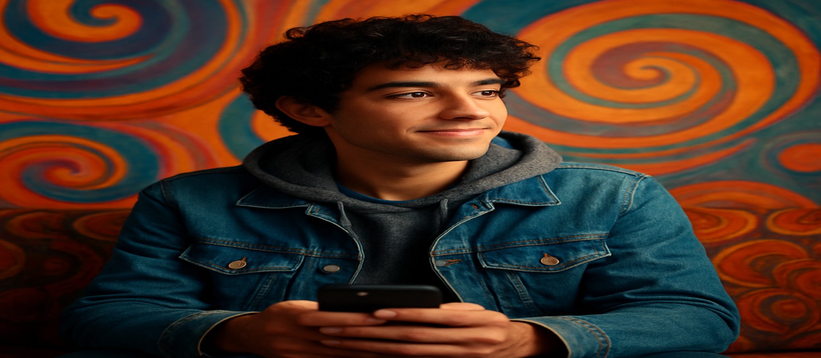 সোফায় আরাম করে বসে স্মার্টফোনে 456bed অ্যাপ ব্যবহার করছেন একজন ব্যক্তি