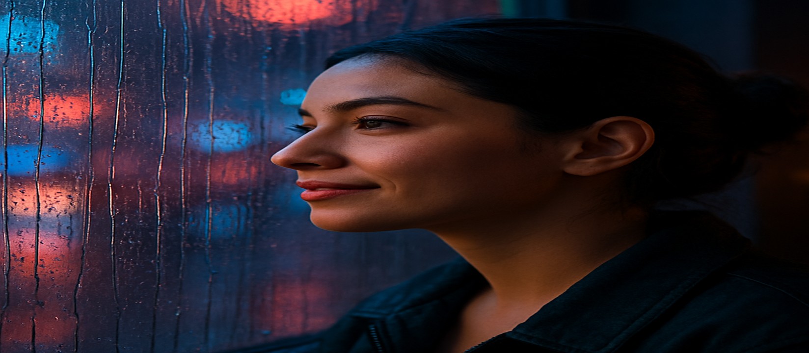 উজ্জ্বল গেমিং প্ল্যাটফর্মের পরিবেশে আর্কেড মেশিনের পাশে হাসিখুশি এক যুবতী